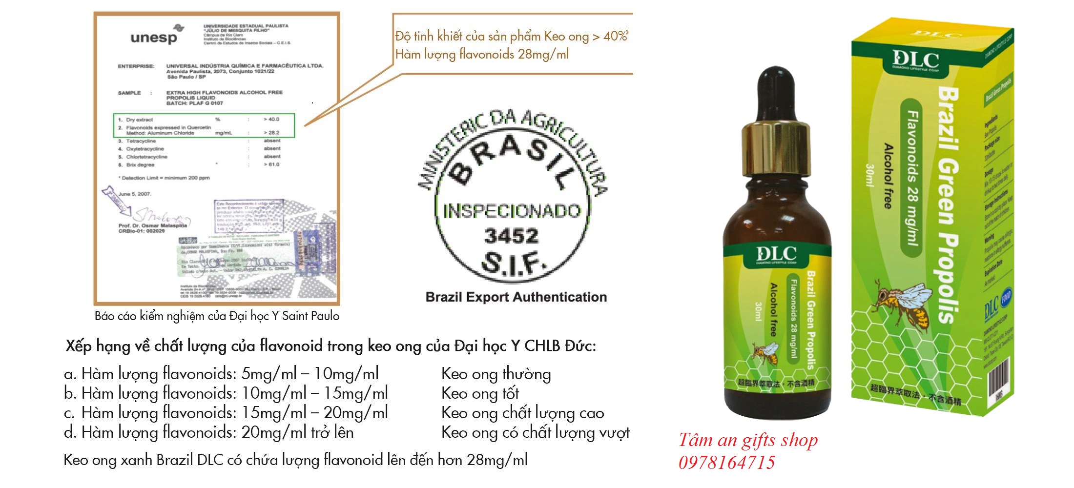 Keo ong xanh brazil