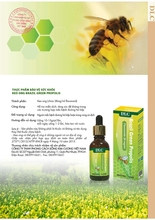 Keo ong xanh Brazil với 100% thành phần từ thiên nhiên vô cùng có lợi cho sức khỏe