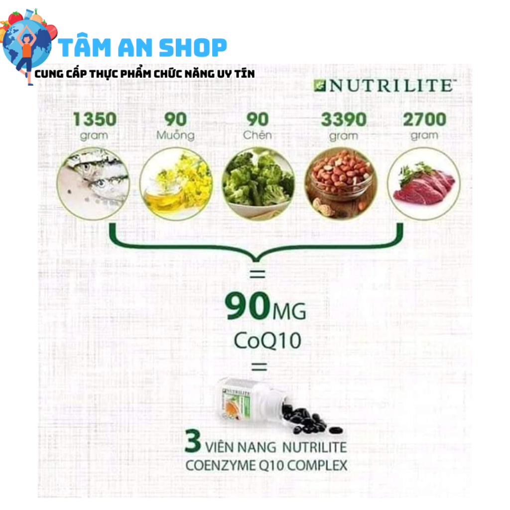 Nutrilite Heart Health CoQ10 có chứa hàm lượng dinh dưỡng rất cao
