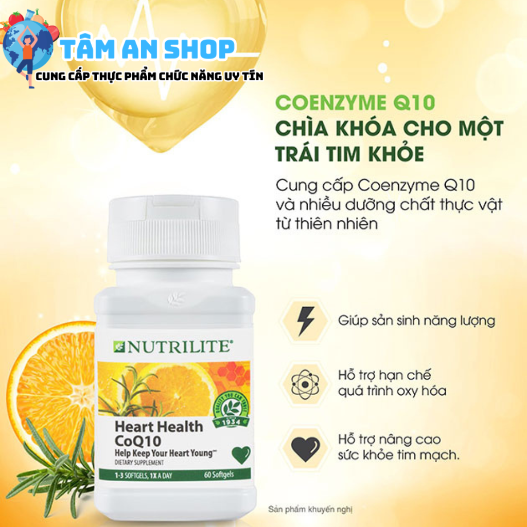 Nutrilite Heart Health CoQ10 là thức uống bổ sung dinh dưỡng và vitamin cần thiết đối với sức khoẻ