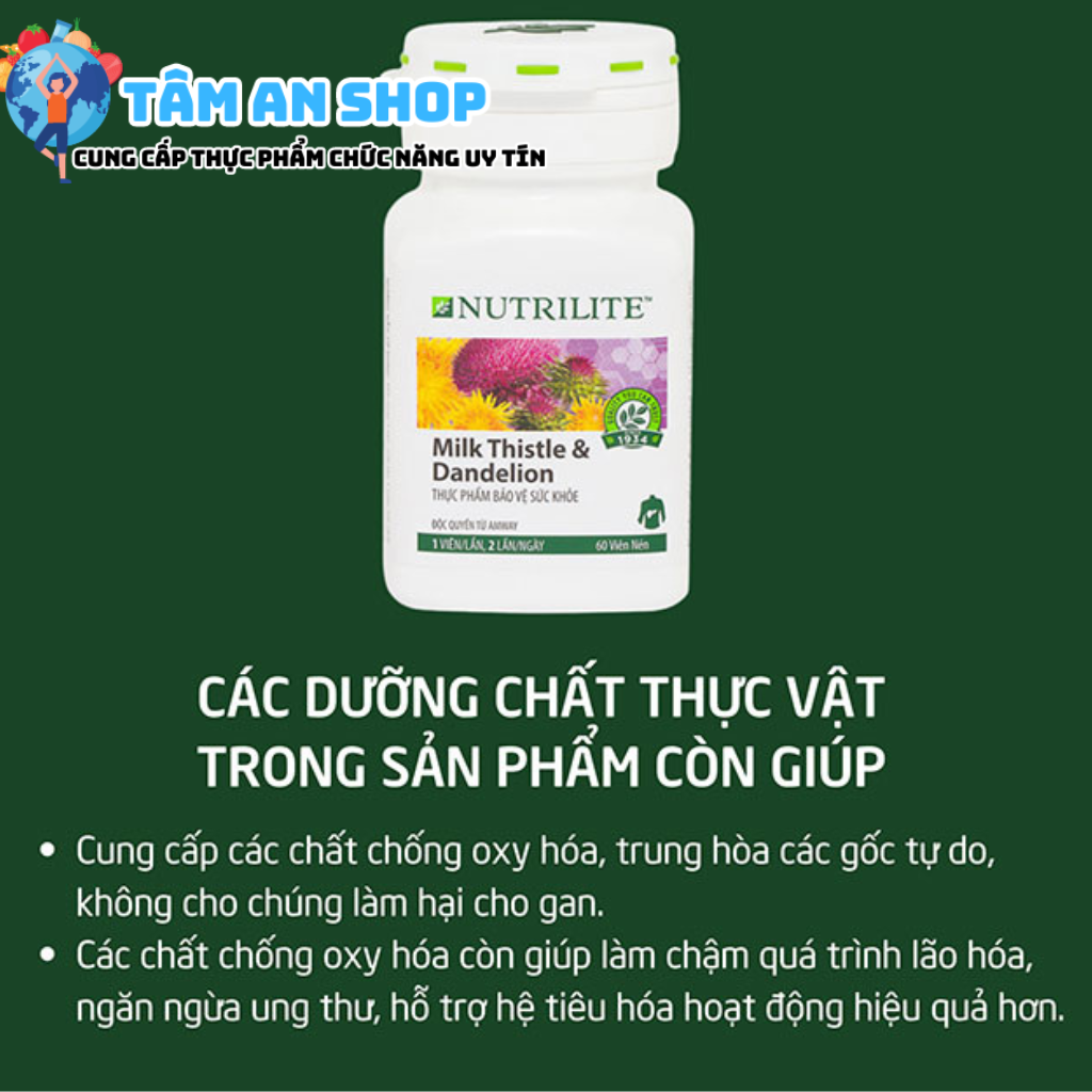 Công dụng tuyệt vời của Nutrilite Milk Thistle & Dandelion