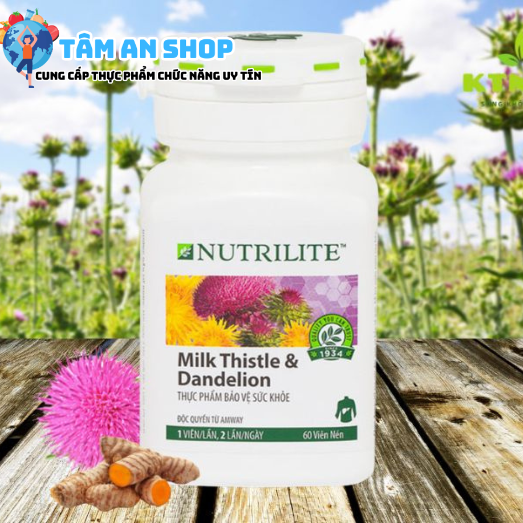 Nutrilite Milk Thistle & Dandelion hỗ trợ làm chậm sự lão hoá cơ thể 