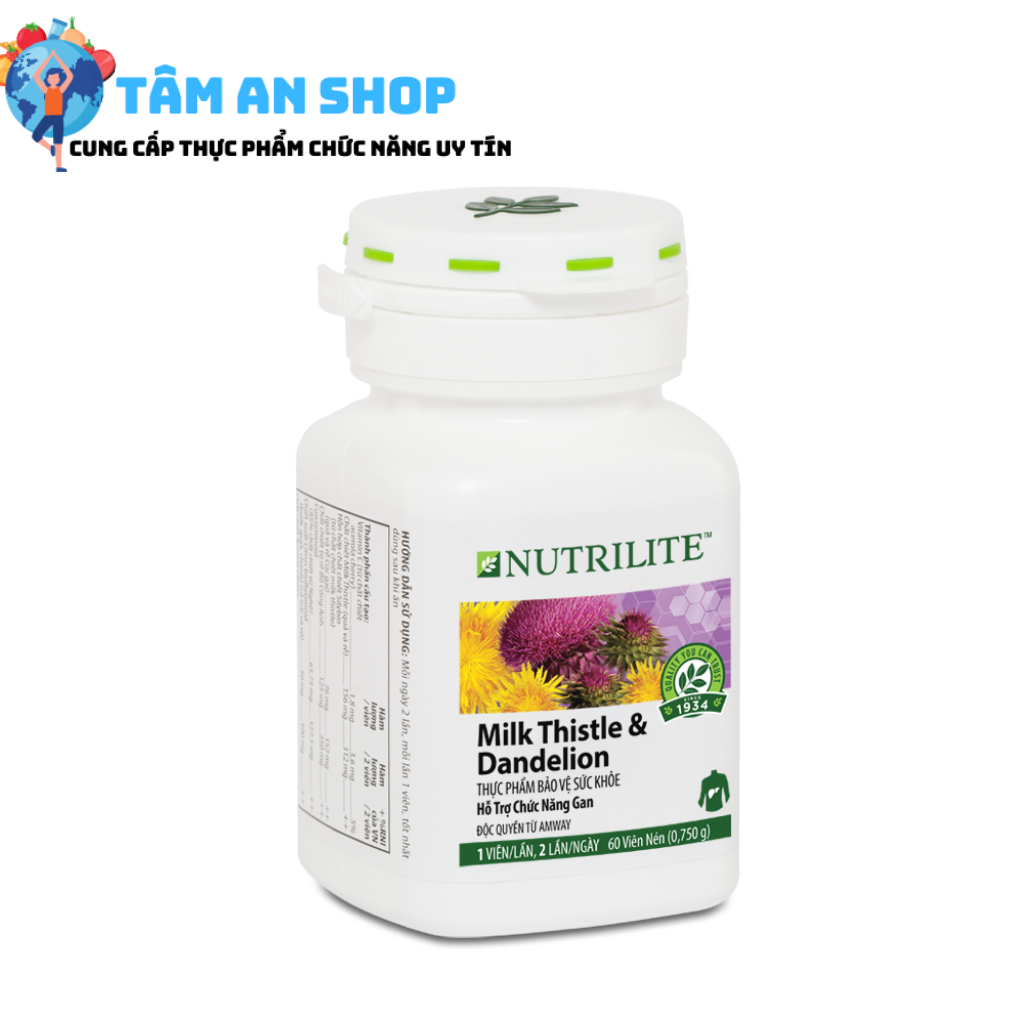 Nutrilite Milk Thistle & Dandelion- thực phẩm bảo vệ gan khỏe mạnh