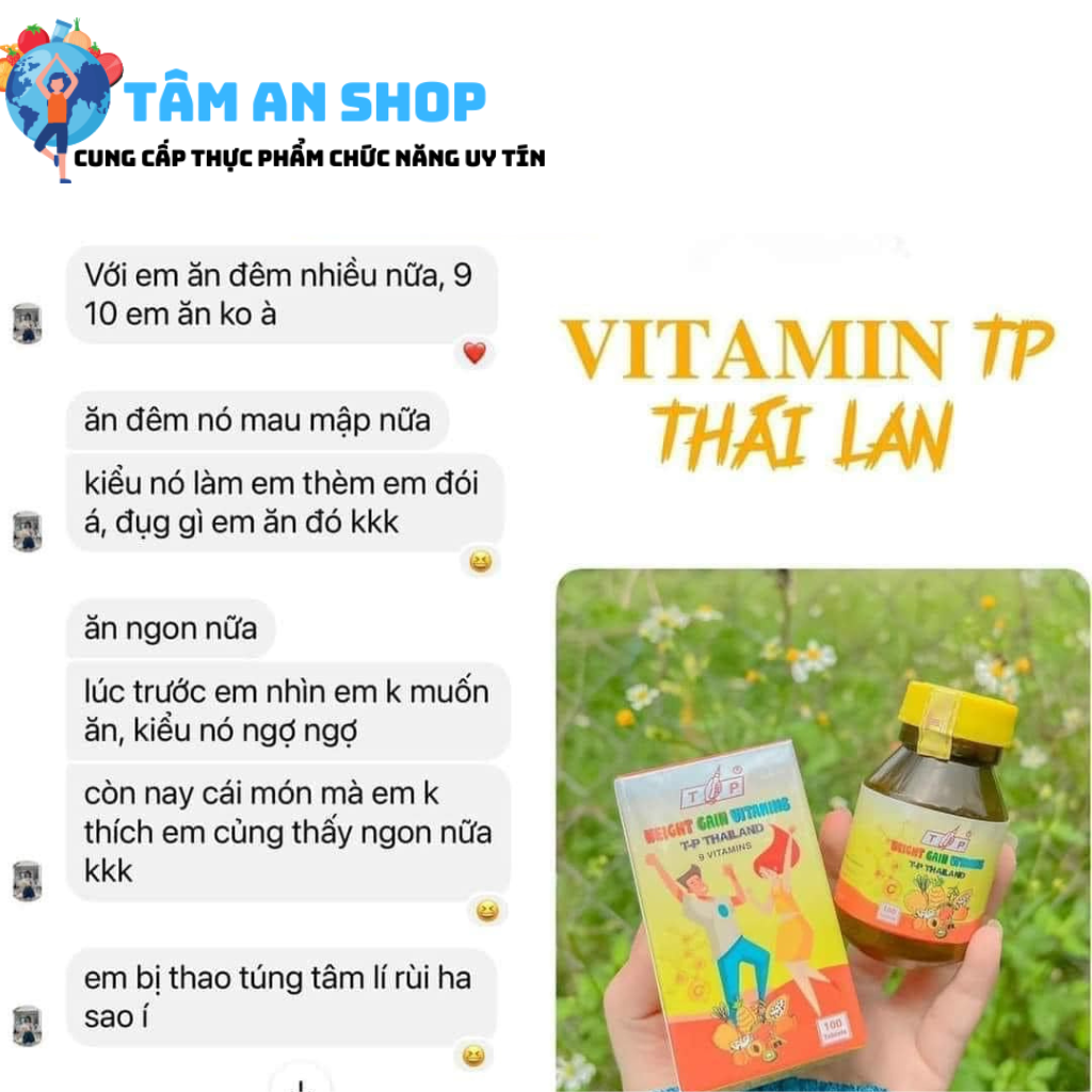 Khôi phục sức sống mãnh liệt cùng Vitamin tăng cân Thái Lan