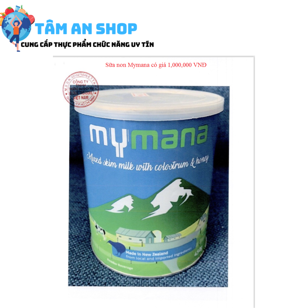 Sữa non Mymana có giá 1,000,000 Vnđ khi mua tại Tâm An Gifts Shop