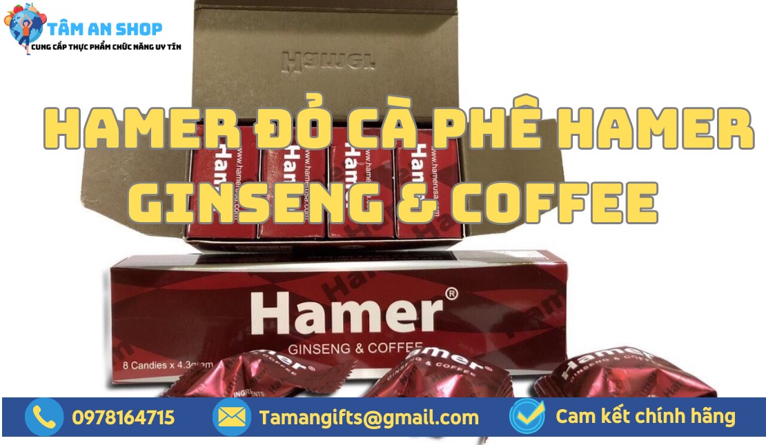 Hamer đỏ Cà Phê Hamer Ginseng & Coffee (Hamer Cà Phê) 32 Viên Mỹ