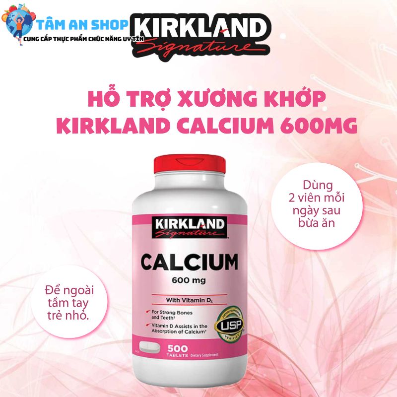 Cách dùng Kirkland Calcium 