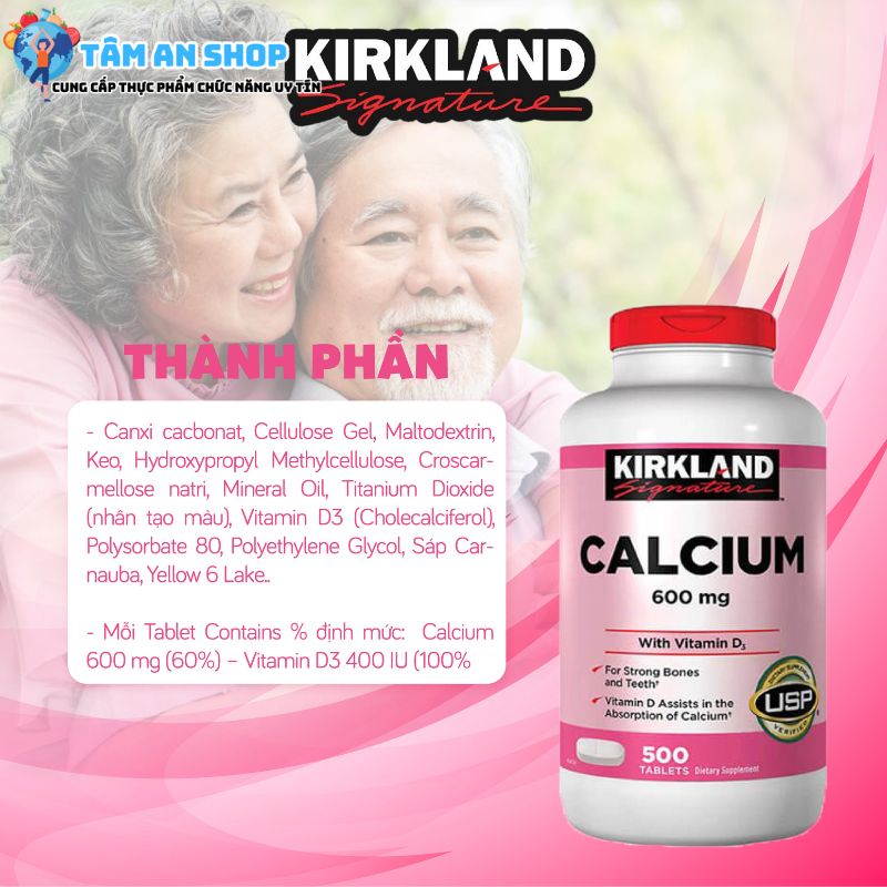 Kirkland Calcium có thành phần gì