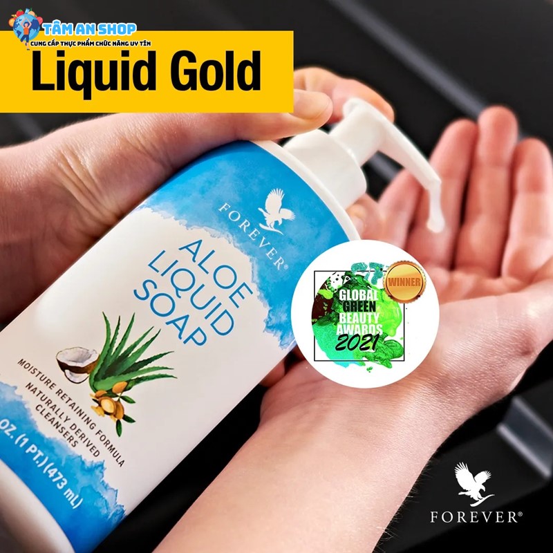 Aloe Liquid Soap được làm từ gel lô hội tự nhiên