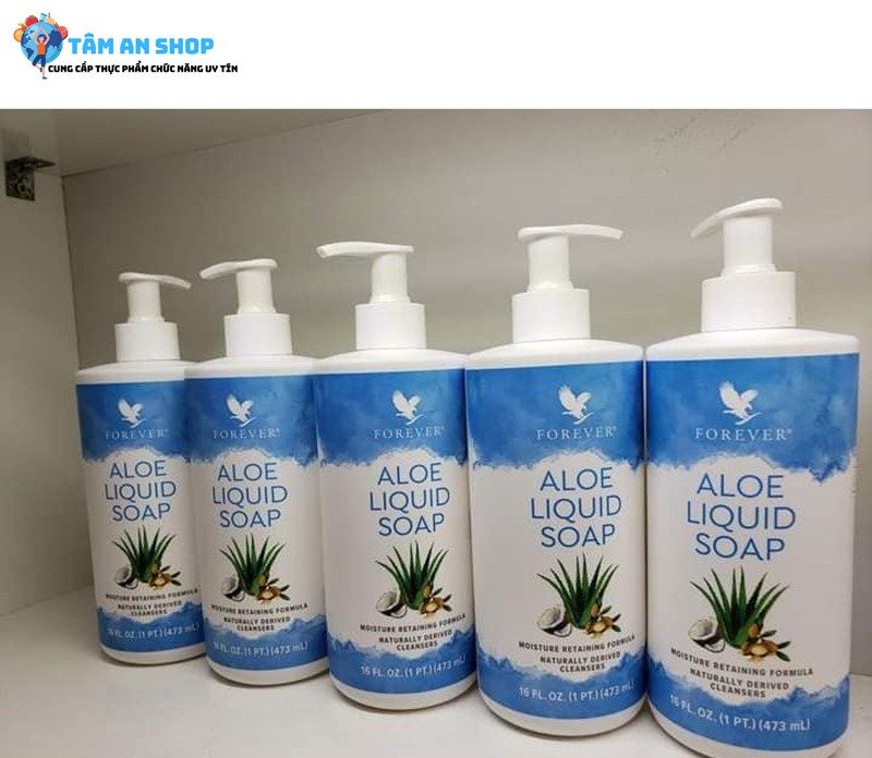 Aloe Liquid Soap với thành phần chính là gel lô hội
