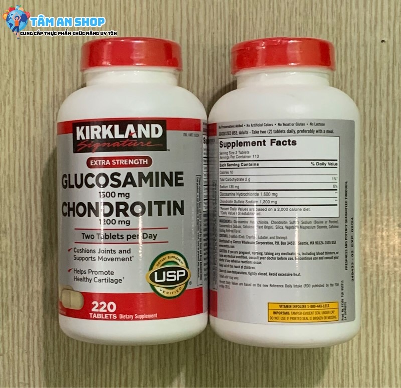 Glucosamine Chondroitin Kirkland cải thiện thoái hóa xương