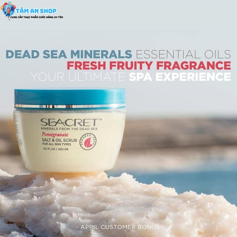Seacret Salt & Oil Scrub sản xuất tại Pháp