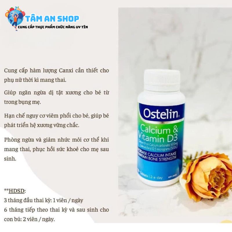 Cách dùng Ostelin calcium & vitamin D3