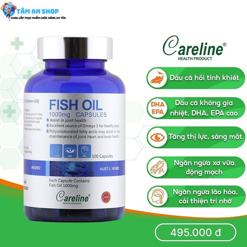 Dầu cá Careline Fish Oil với nhiều công dụng