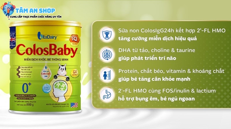 Công dụng của Sữa bột ColosBaby IQ Gold 0+