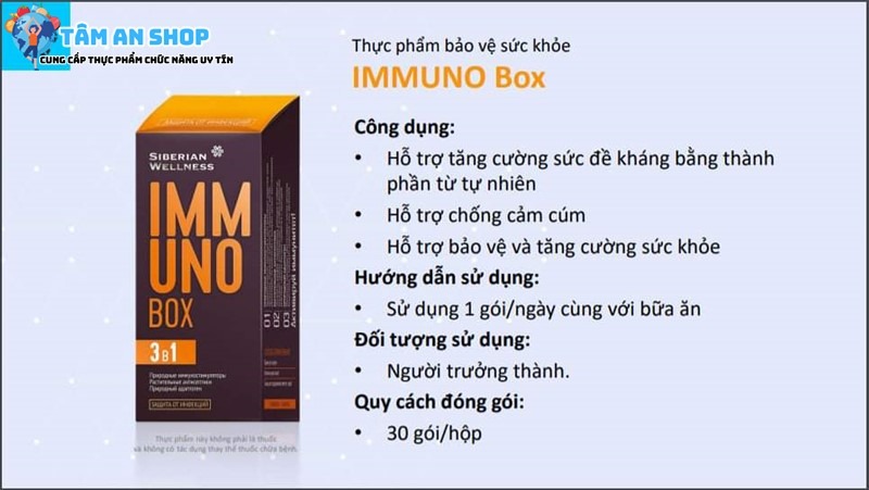 Công dụng và cách sử dụng Siberian Immuno Box