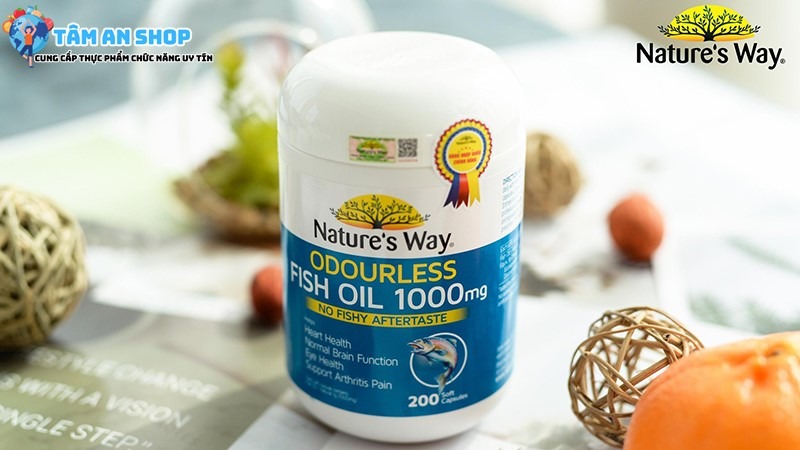 Nature’s Way Odourless Fish Oil 1000mg vị dễ uống
