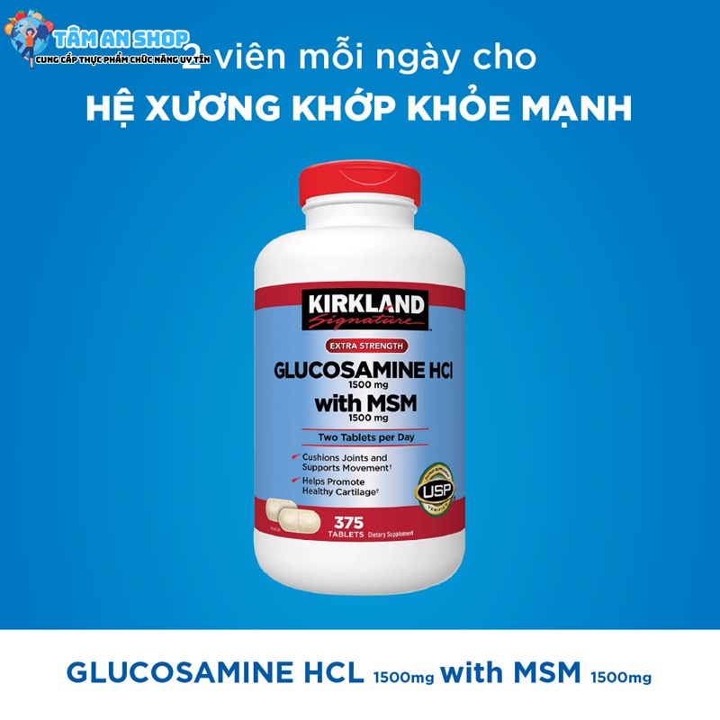 Hướng dẫn sử dụng Glucosamine Chondroitin Kirkland 
