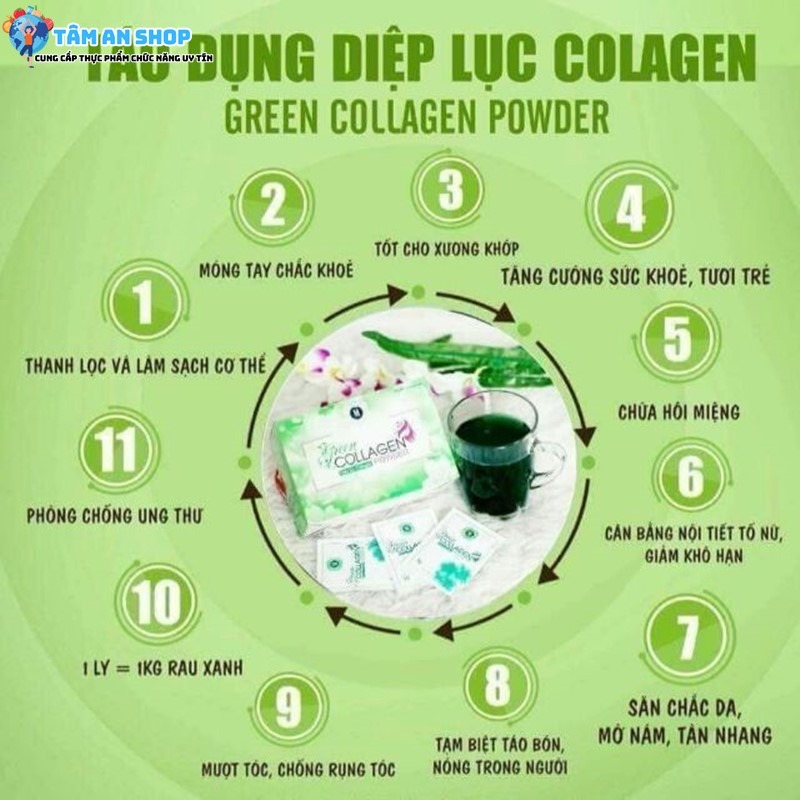 Lợi ích của diệp lục Green Collagen Powder 