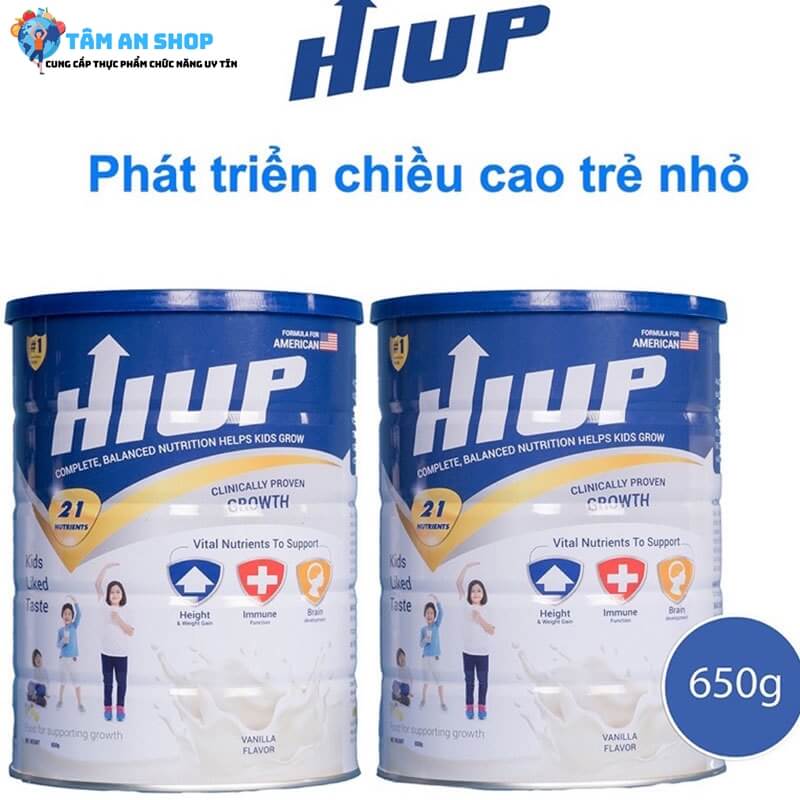Sữa tăng chiều cao cho trẻ Hiup 650gr