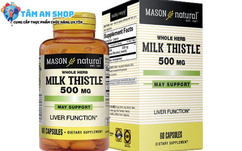 Thực phẩm hỗ trợ gan tốt nhất Milk Thistle Mason 
