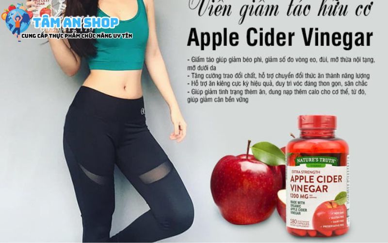 Thuốc hỗ trợ giảm cân Giấm Táo Esteem Apple Cider Vinegar
