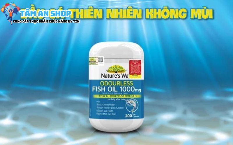 Viên uống bổ sung DHA Nature’s Way Odourless Fish oil 1000mg 
