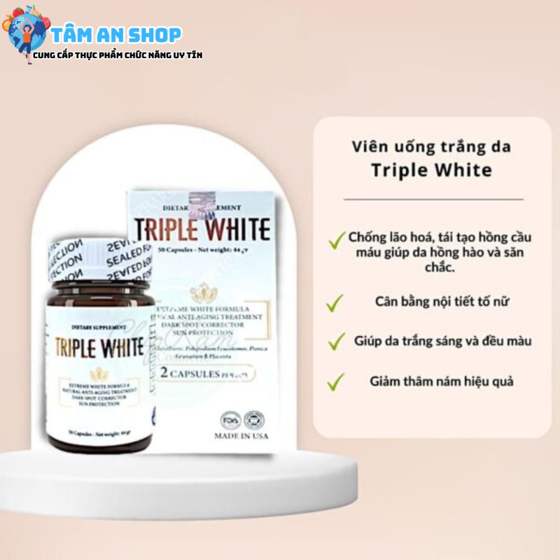 Viên uống Triple White  có công dụng gì