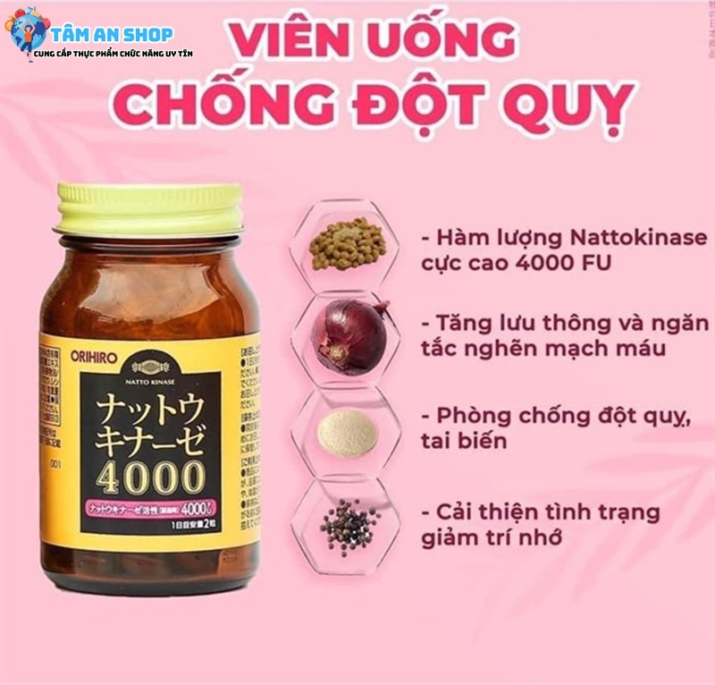 Công dụng của viên uống Nattokinase 4000FU 