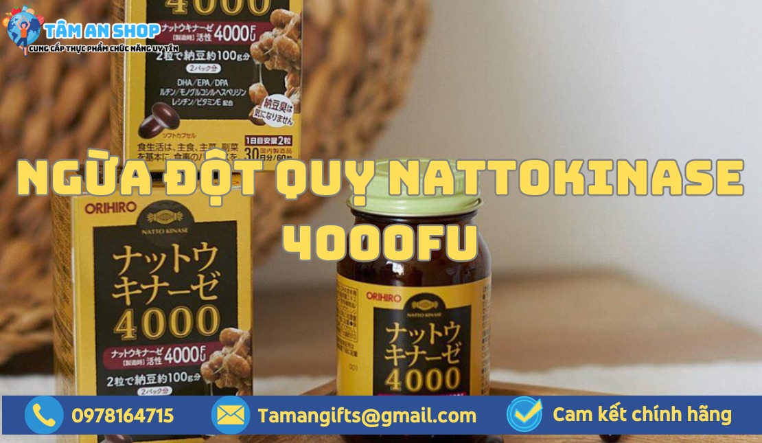 Ngừa đột quỵ Nattokinase 4000FU